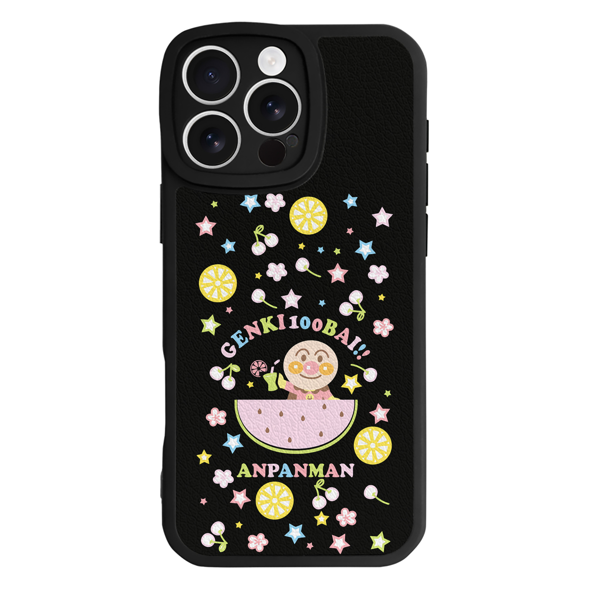 （画像用） アンパンマン Anpanman 【iPhone 16シリーズ対応】シリコンスマホケース（レザー調） 材質：シリコン